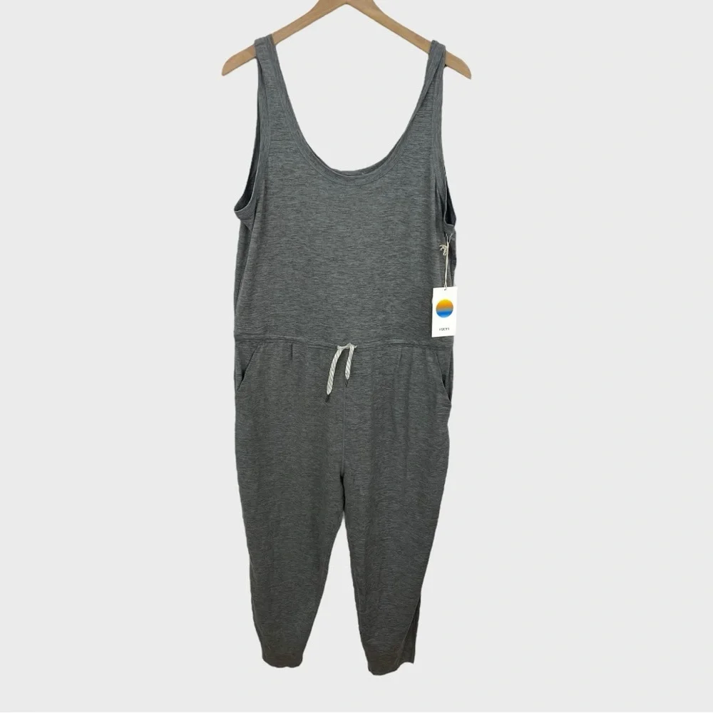 Vuori Heather Grey Lux Harem Jumpsuit NWT Size XL